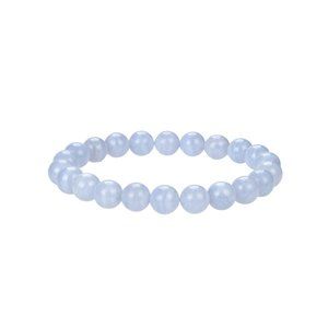 Blue Lace Agate Gemstone Stretch Bracelet 8mm